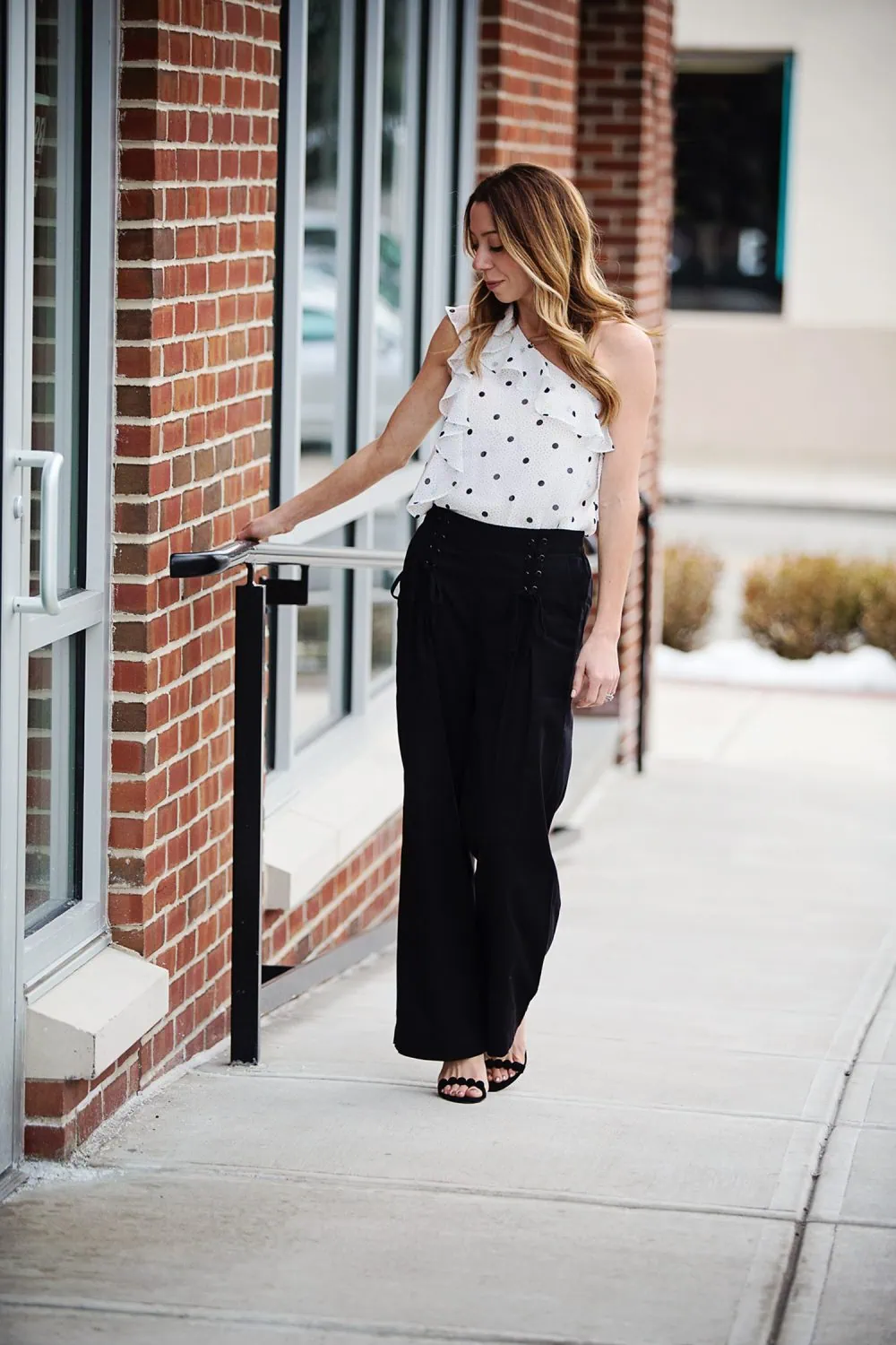 wide leg pants wedding guest