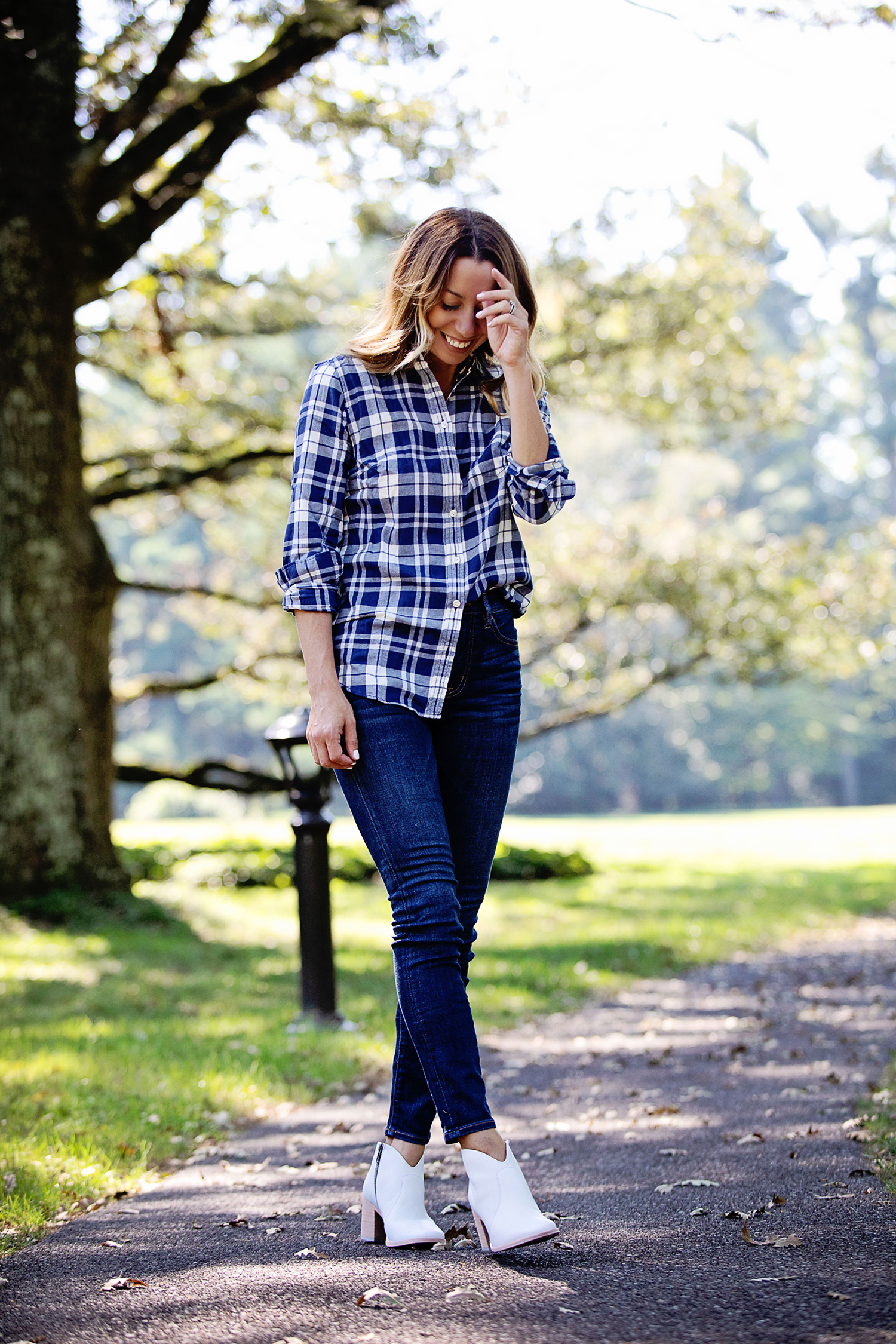 Mother plaid hot sale jeans