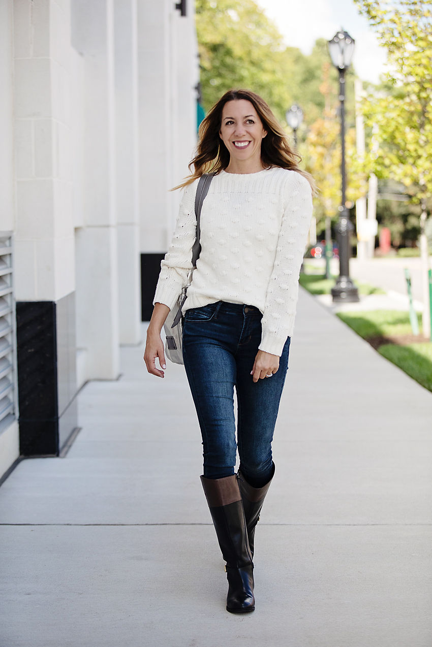 tall boots with skirt