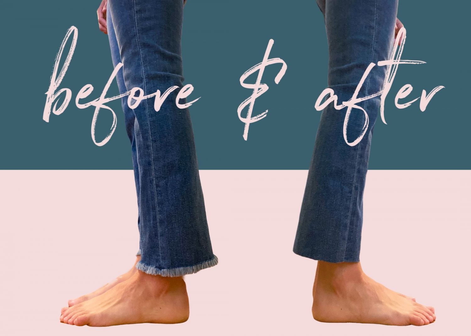 HOW TO CUT YOUR JEANS AT THE ANKLE - dimplesonmywhat