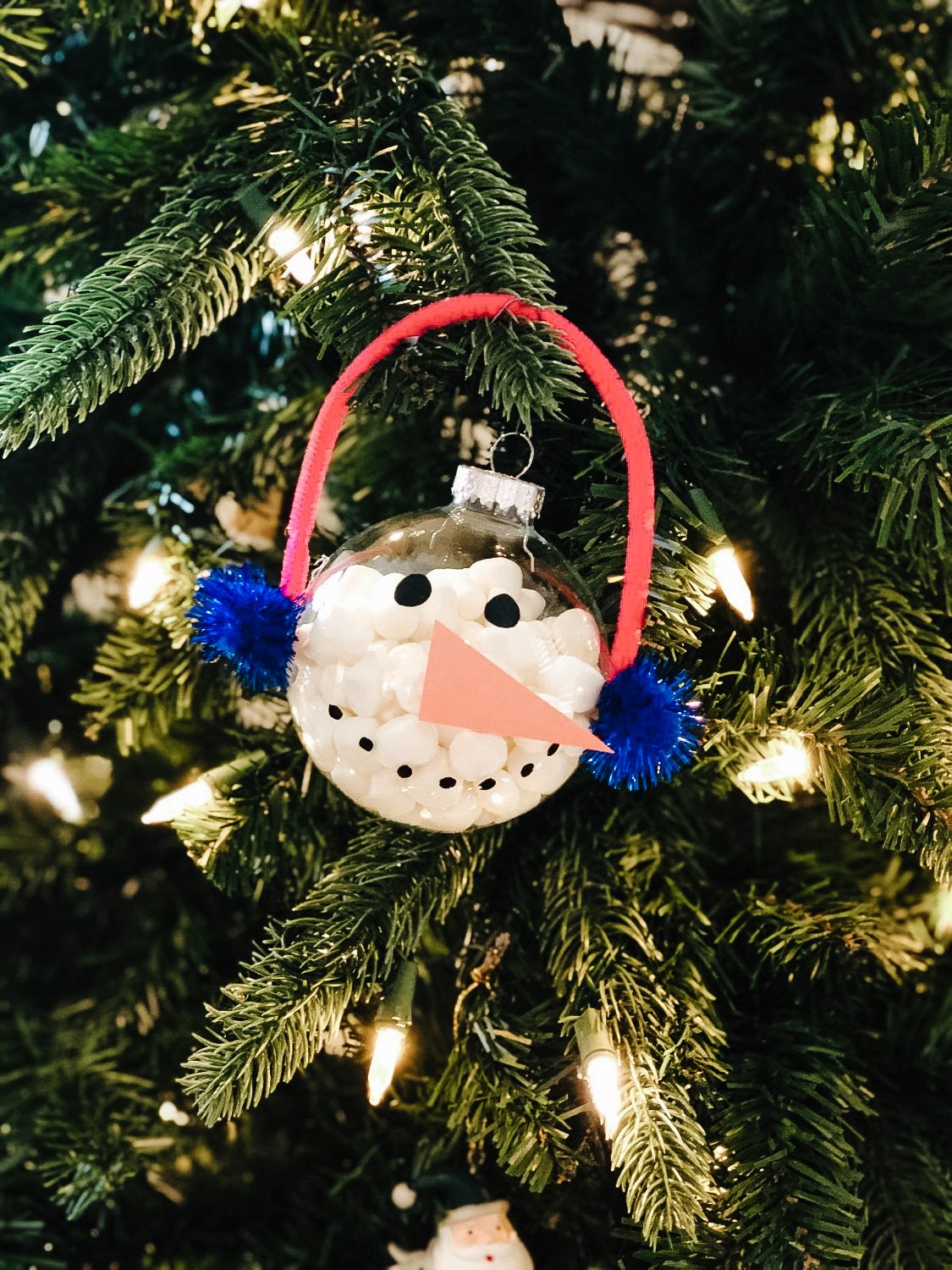 Holiday Craft with the Kids! Marshmallow Snowman Ornament - The