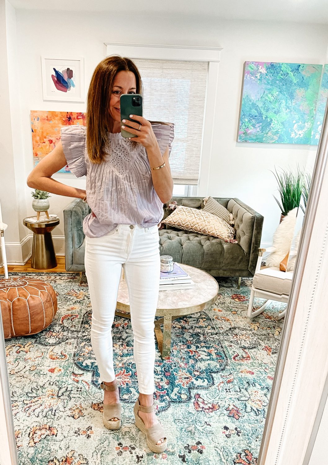 Most flattering hot sale white jeans