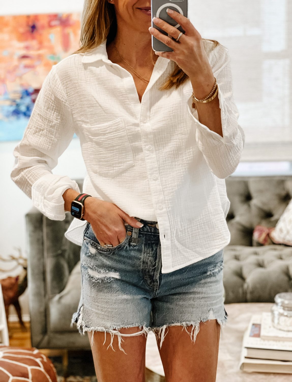 Denim Shorts and White Shirt - why it's one of my favourite combinations