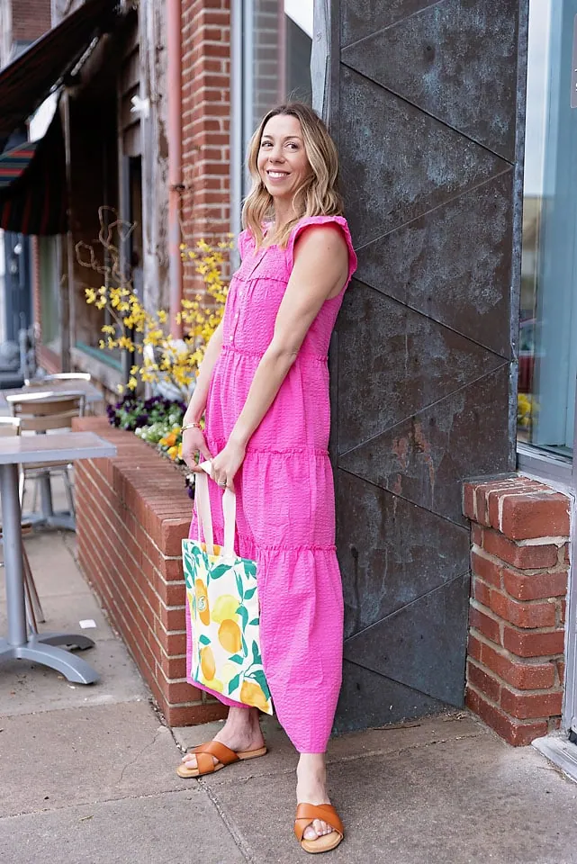 Old navy best sale pink stripe dress