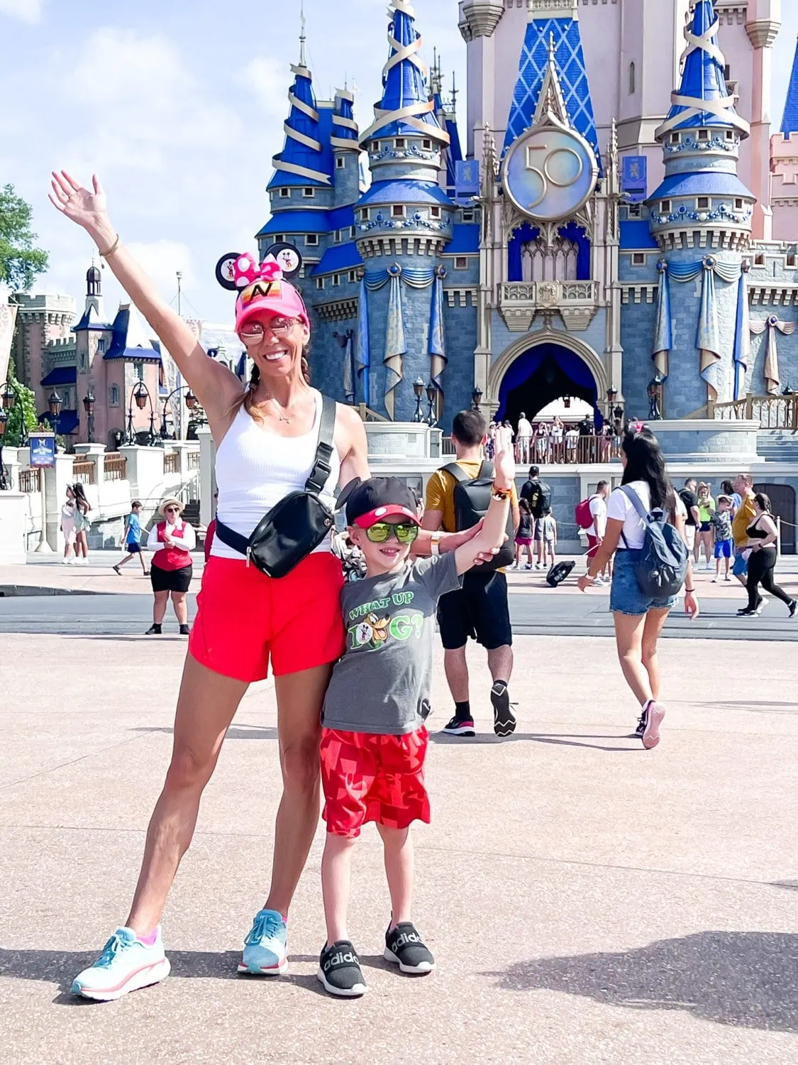 What to wear to Disney. Denim Jacket, Leggings, Mickey Mouse Tee, &  Sneakers, Sell Eat Love