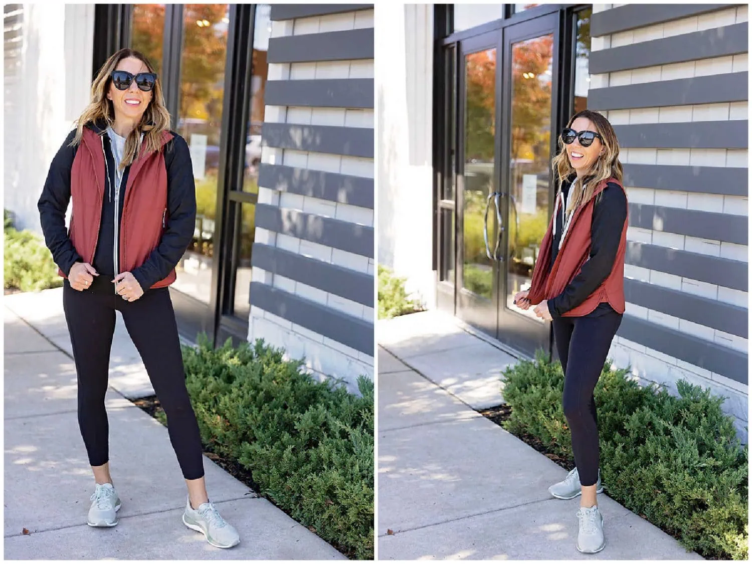 2 ways to style the Vuori Clothing studio flares 😍 I have both