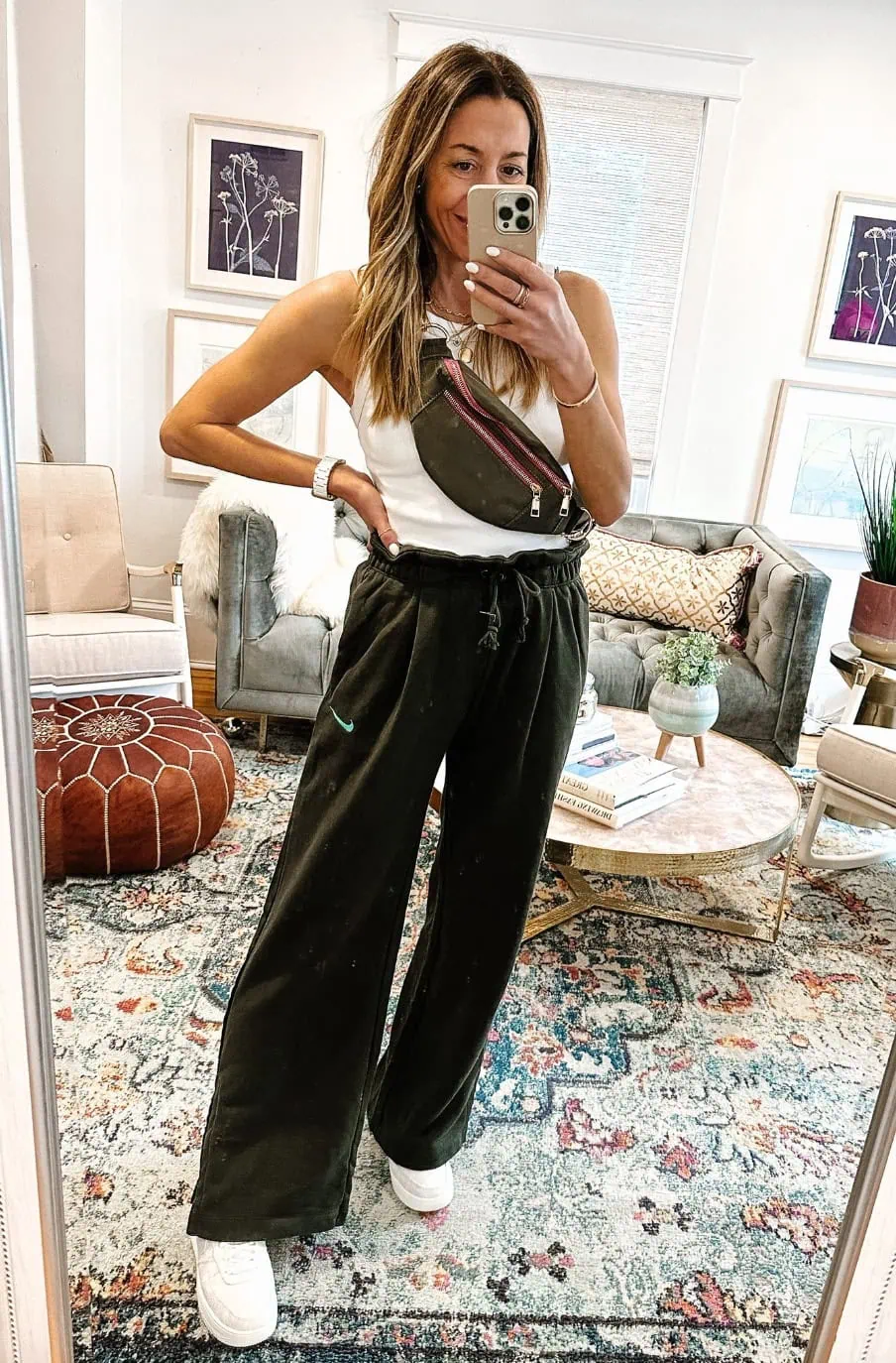 Nike Fleece Wide Leg Crop Jumpsuit - ShopStyle